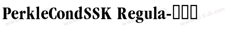 PerkleCondSSK Regula字体转换